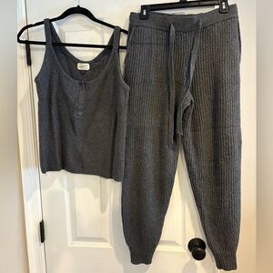 Never worn! Charcoal Knit Set